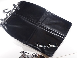 ★送料無料★11号（L)☆フェイクレザースリットのタイトスカート(SKN9202)