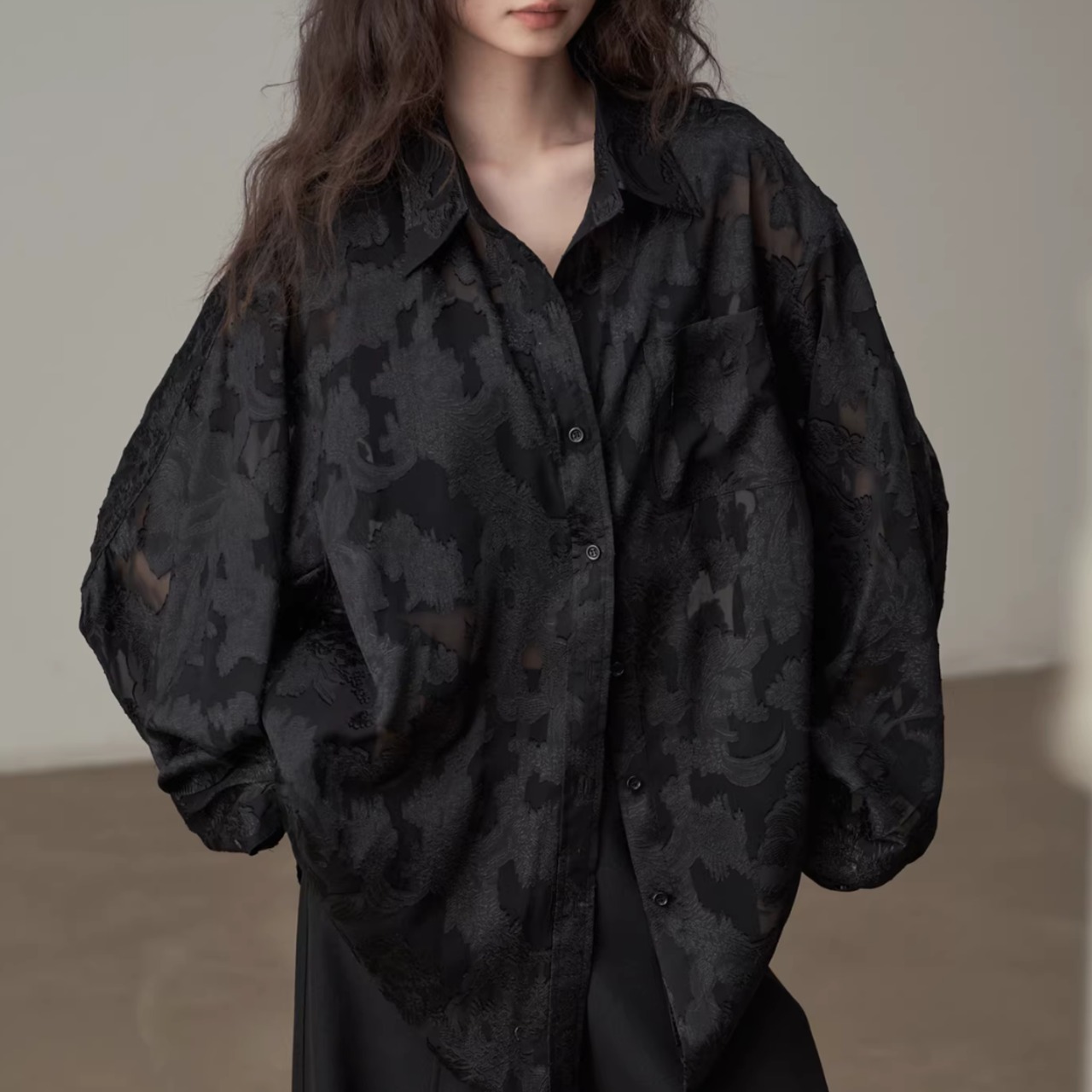 花柄 オーバーサイズ ブラウス 00138・画像8