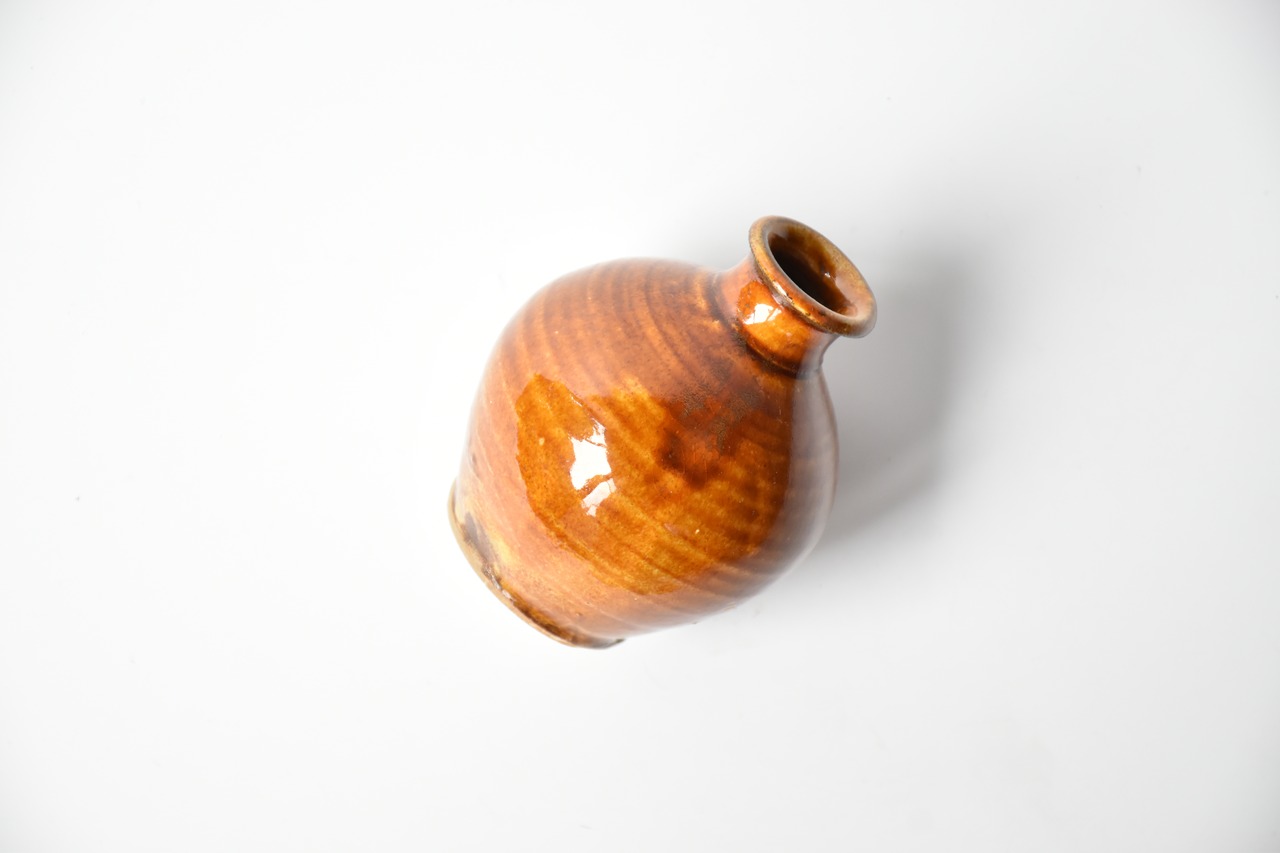 <Event Only> 小鹿田焼 / 坂本浩二窯  :  色見 一輪挿し 飴 ②