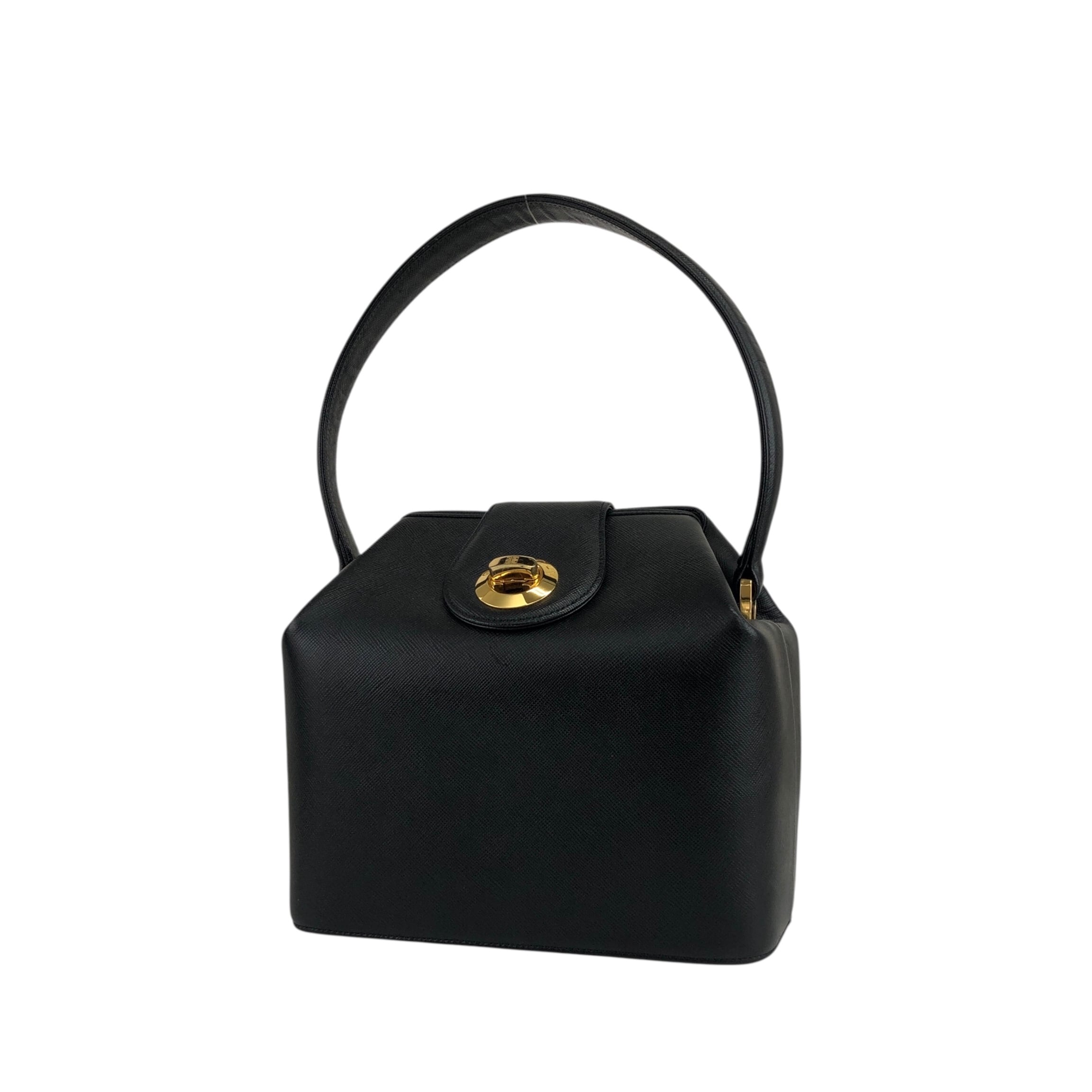 GIVENCHY ジバンシィ ハンドバッグ ブラック ターンロック レザー