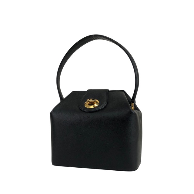 GIVENCHY ジバンシィ ハンドバッグ ブラック ターンロック レザー vintage ヴィンテージ オールド zrhm8a