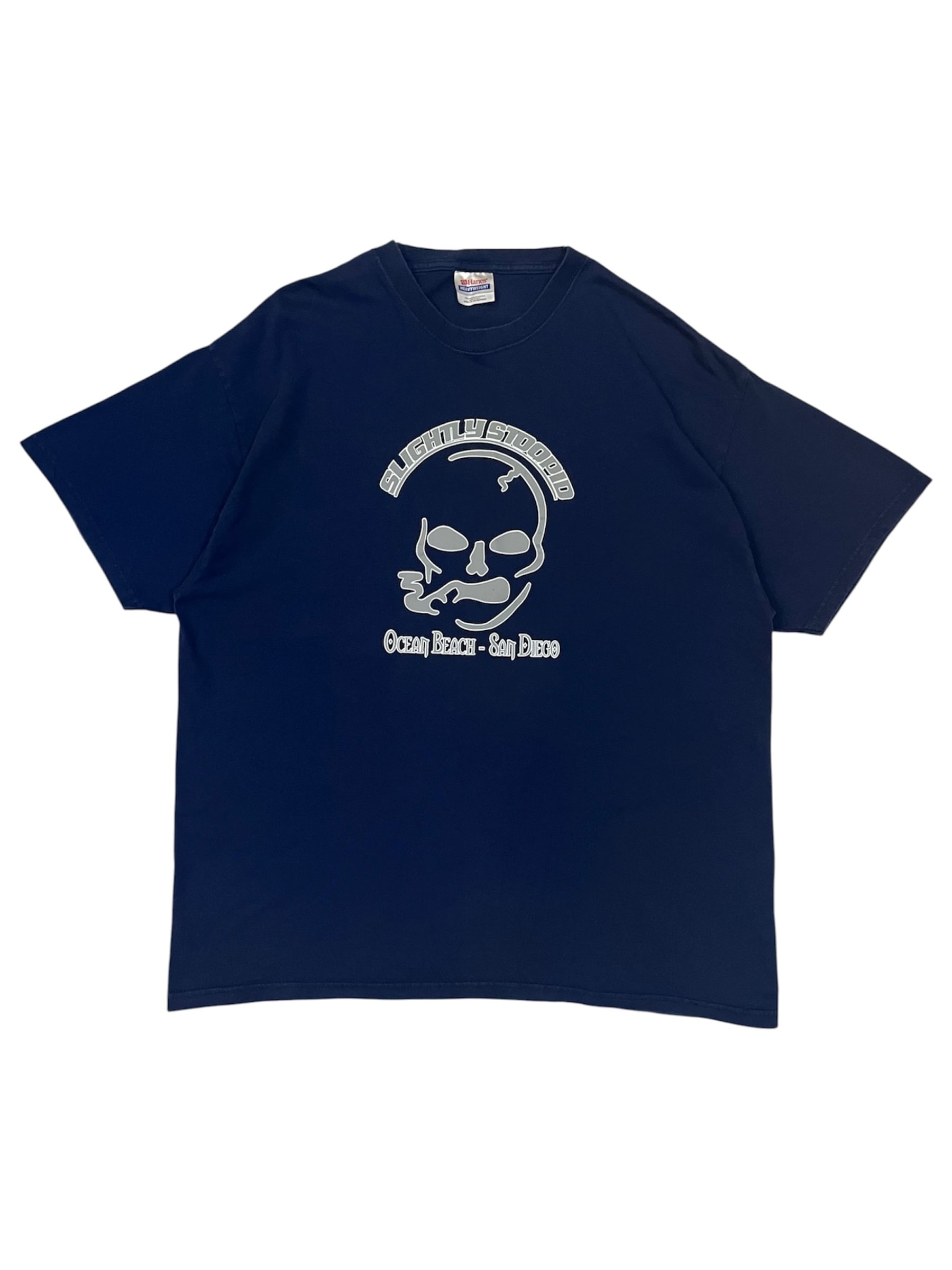 90s〜 Slightly Stoopid Skull Band t-shirt スライトリー