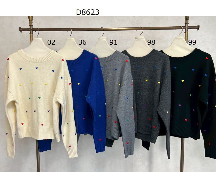 D8623　ハートニット