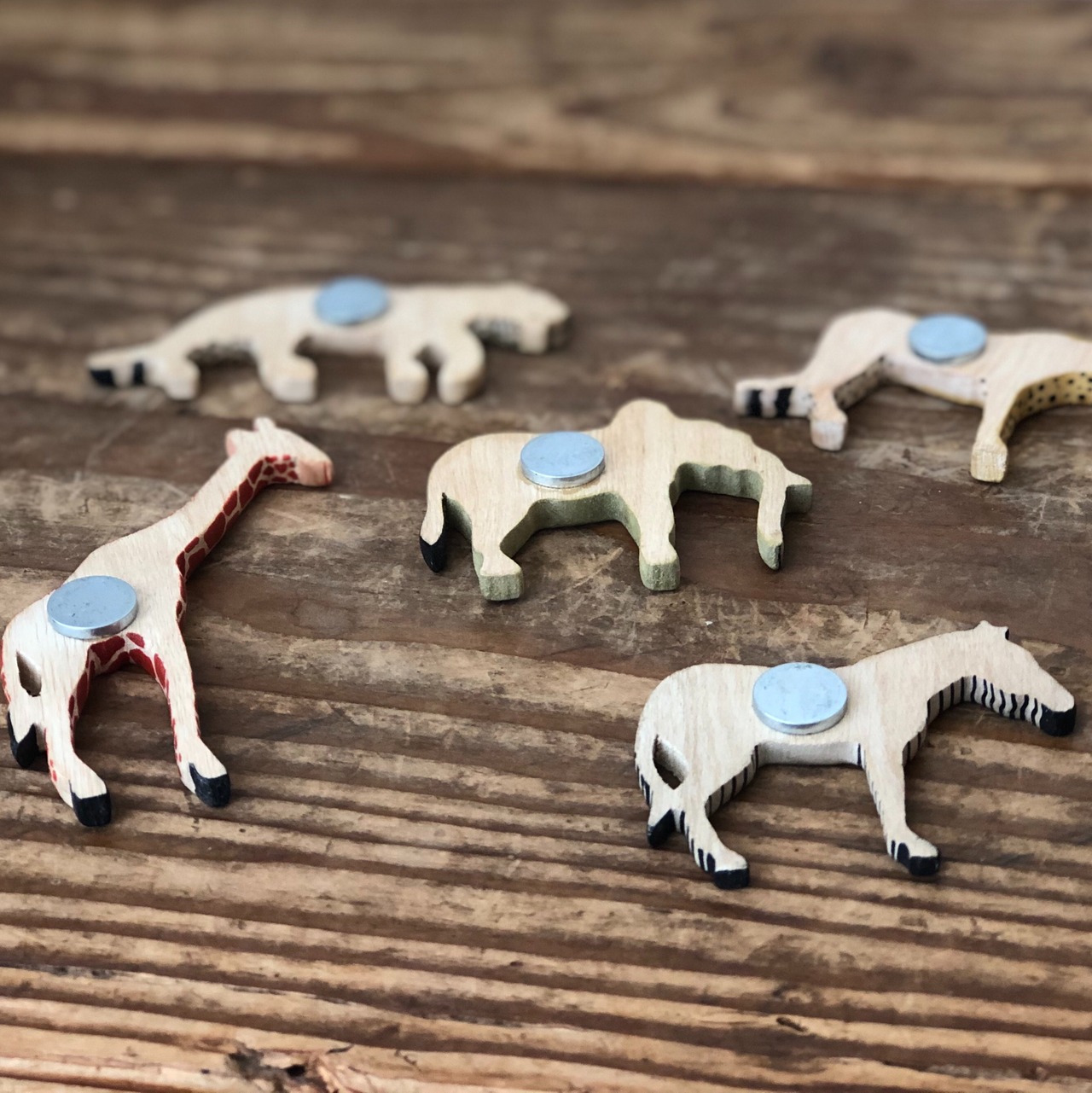 メル 木のマグネット ヒョウ