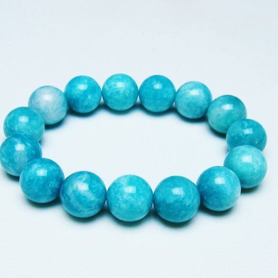 アマゾナイト ブレスレット 14mm 一点物 メール便可 [M便 1/10] 111-47776