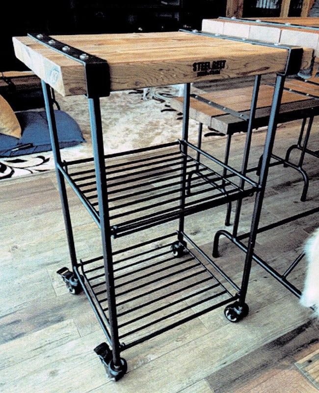 ワゴン iron & wood ワゴンタイプシェルフ キャスター付きワゴン