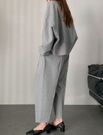 【新作5%OFF・3日間】V-neck Sweat & Jogger Pants Set-up_2colors