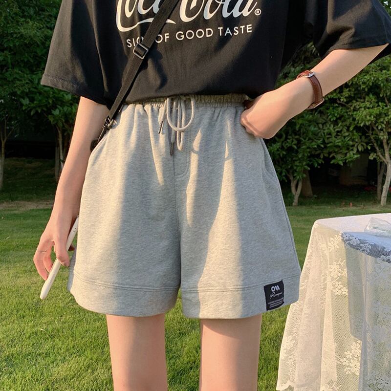 ショーツ サマールーズ薄手スプリングオータムグレーハイウェストパンツ 春物 夏物 秋物 ブルマー スーパーモール41189691618