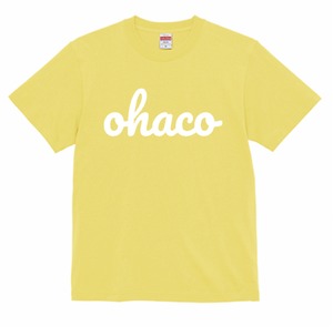 happy&luckyカラーオリジナルTシャツohaco newオハコ2024ロゴ中央【ライトイエロー】