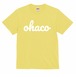 happy&luckyカラーオリジナルTシャツohaco newオハコ2024ロゴ中央【ライトイエロー】
