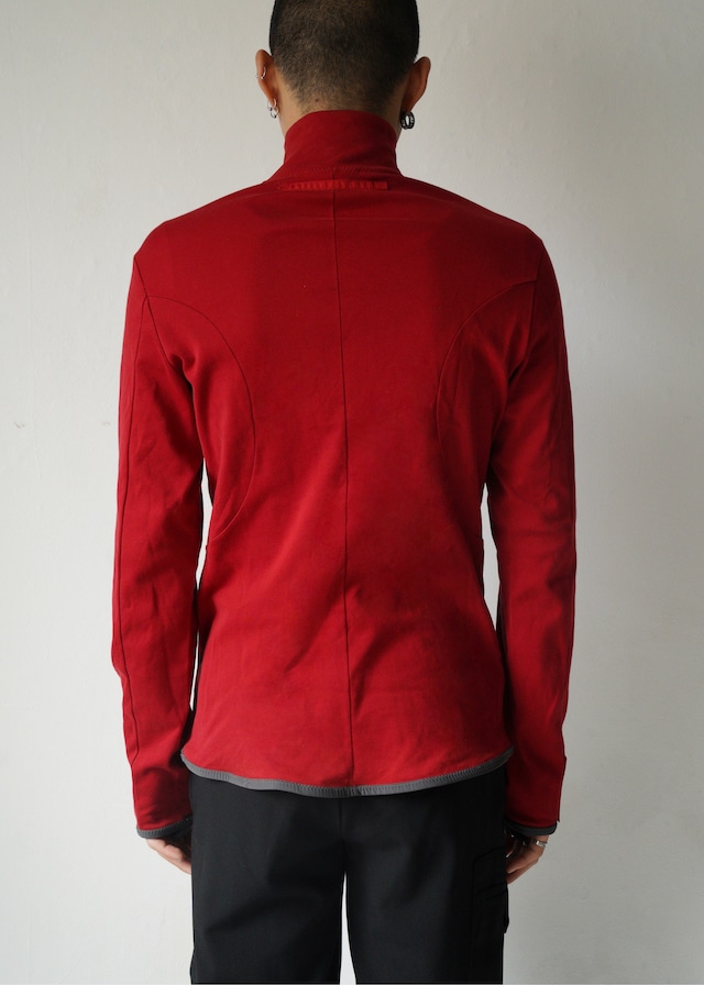 PRADA SPORT half zip thumbhole long sleeve t shirt