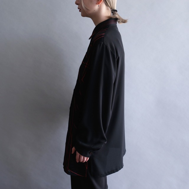 random switching see-through design mode shirt