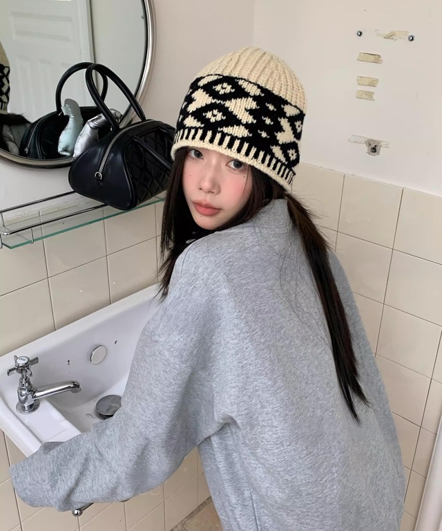 ビーニーニットキャップ Q0444