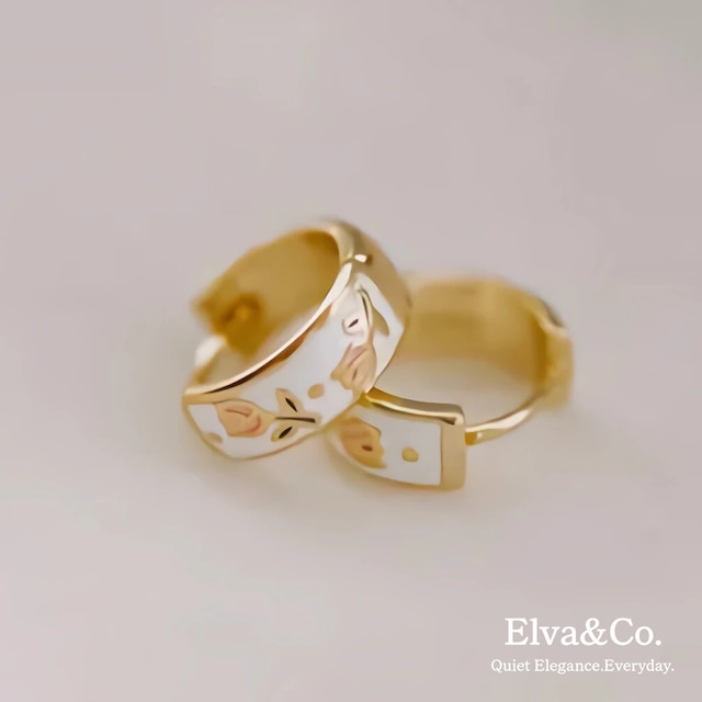 Vintage Flower Enamel Pierce（ヴィンテージフラワーエナメルピアス）