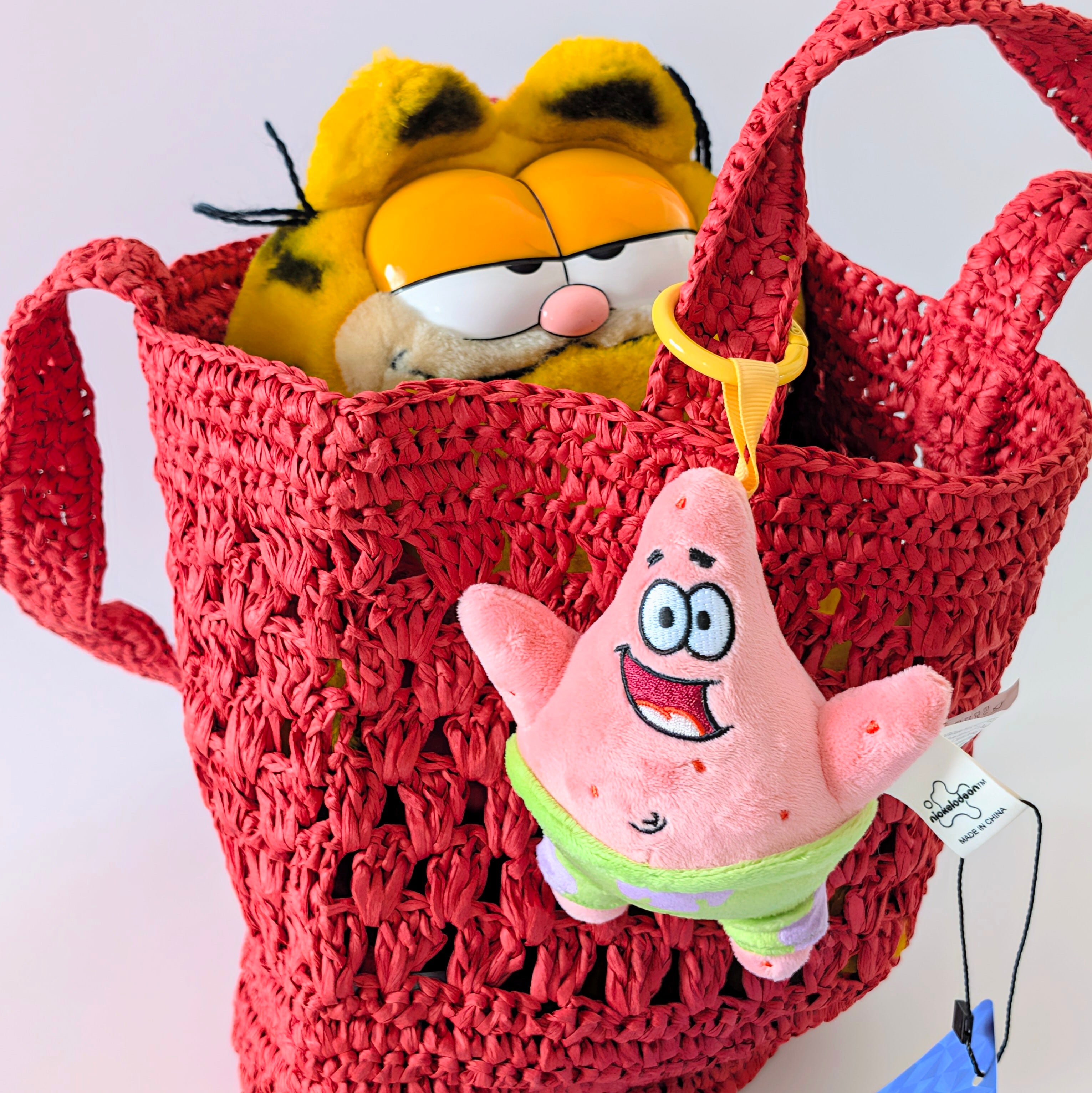 【 SpongeBob SquarePants ( スポンジボブスクエアパンツ ) 】パトリック ぬいぐるみキーホルダー / プラッシュキーホルダー / マスコット〚アメリカン雑貨 アメトイ〛