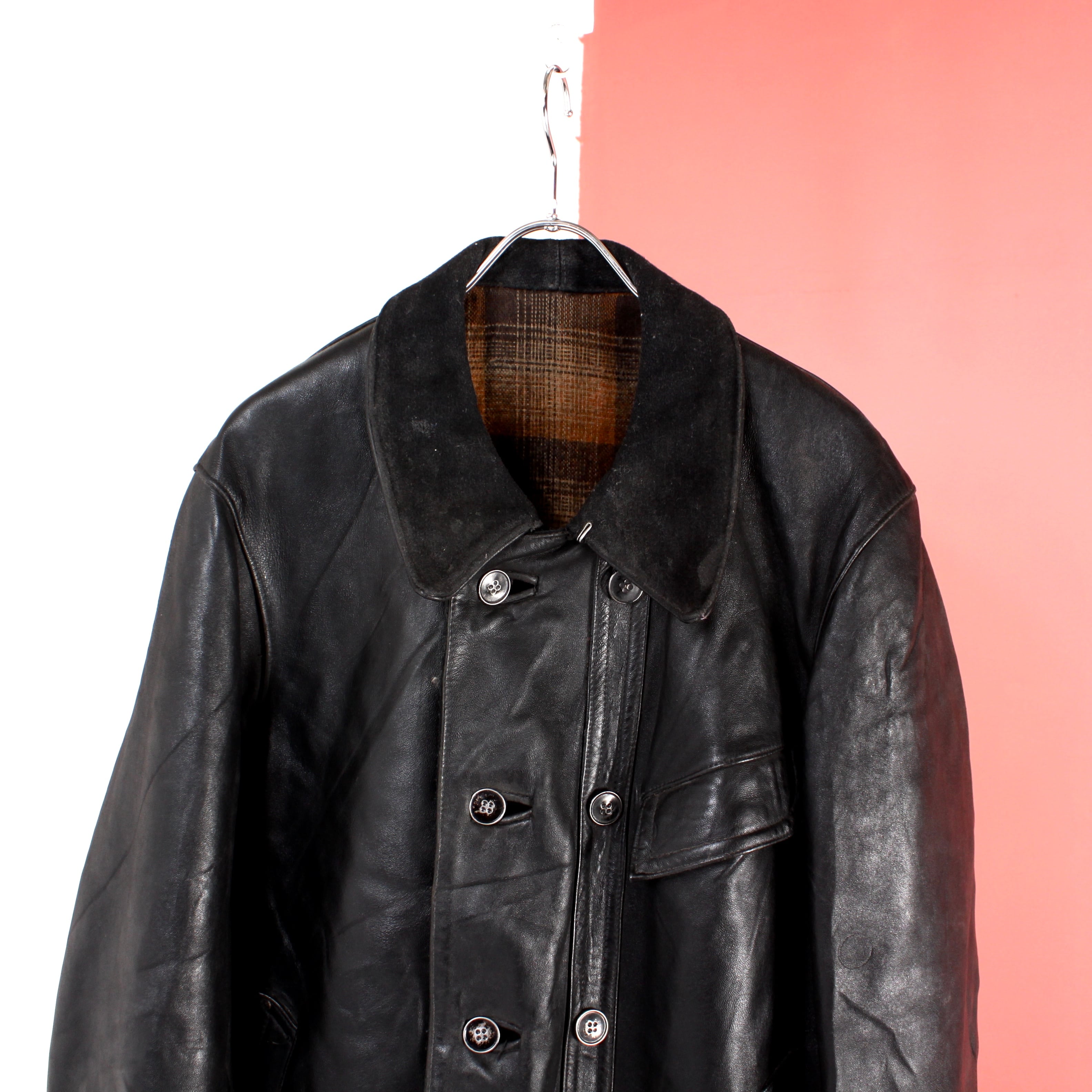 0581. 1960's Corbusier leather jacket 60s 60年代 コルビジェ レザー ...