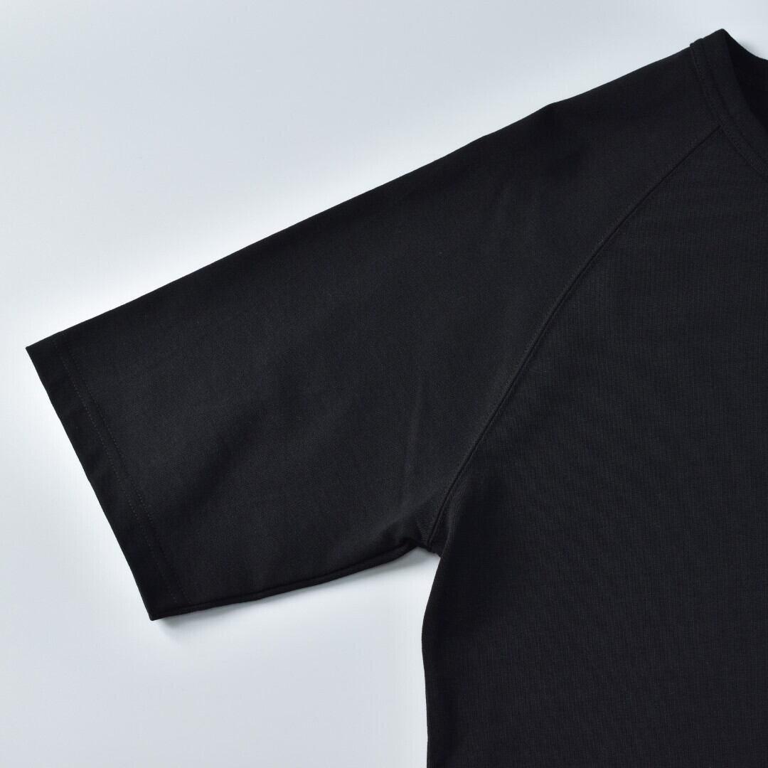 Manual Alphabet マニュアルアルファベット ラグランTシャツ・ブラック【メンズ】