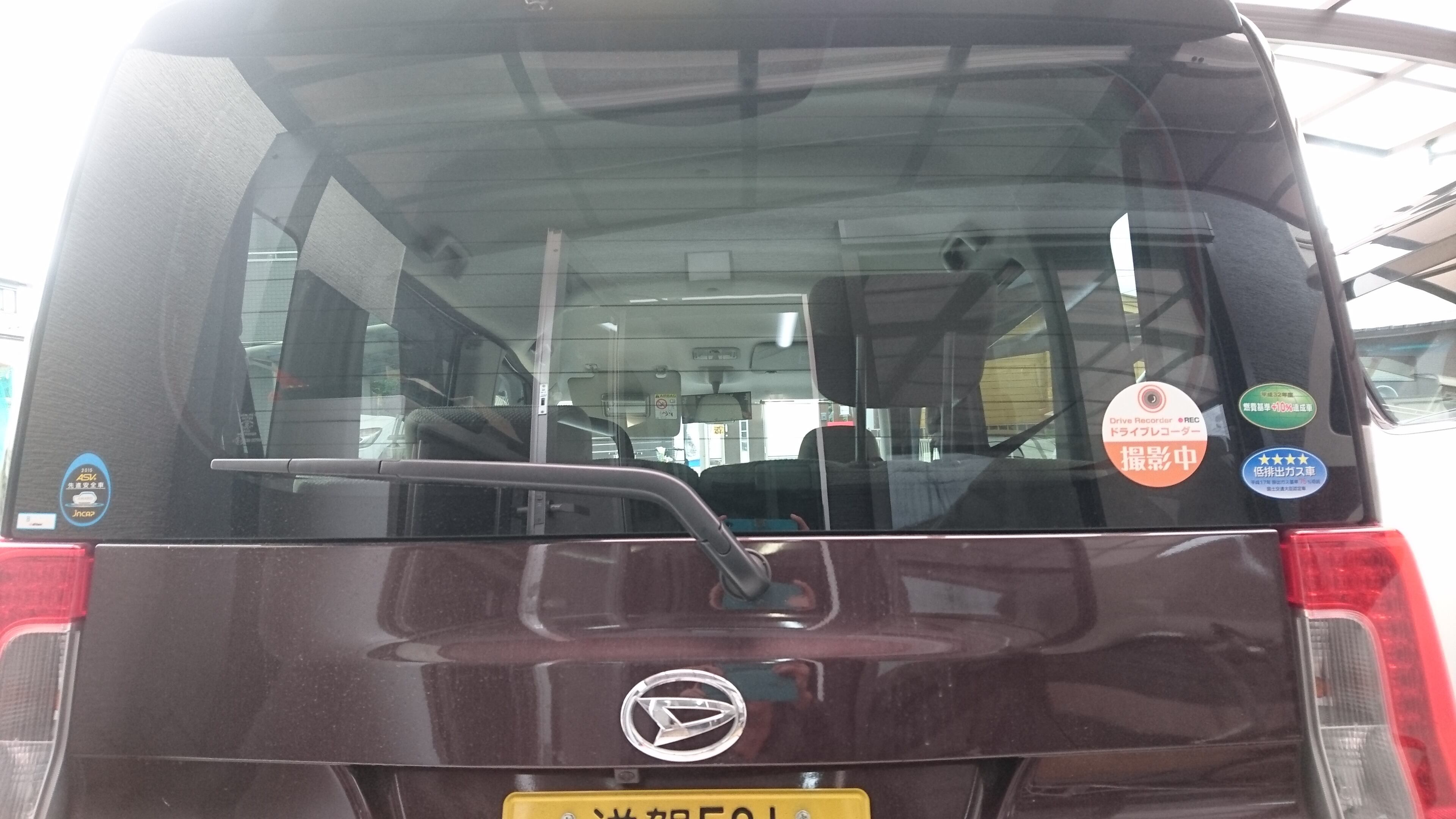 「ドライブレコーダー撮影中」ステッカー　【反射素材】【UVカット】色：ピンク　※送料無料　dr-stk2-p