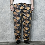 basketball pattern wide easy pants