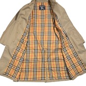 90s Burberrys バーバリー 裏地ノバチェック ステンカラーコート 165/ベージュ系 メンズ  ヴィンテージ