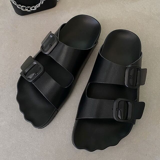 予約販売】サンダル メンズ アウトドア レザー 靴 バックル ベルト