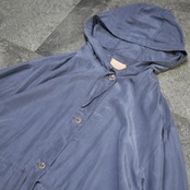 design silk hoodie gray
