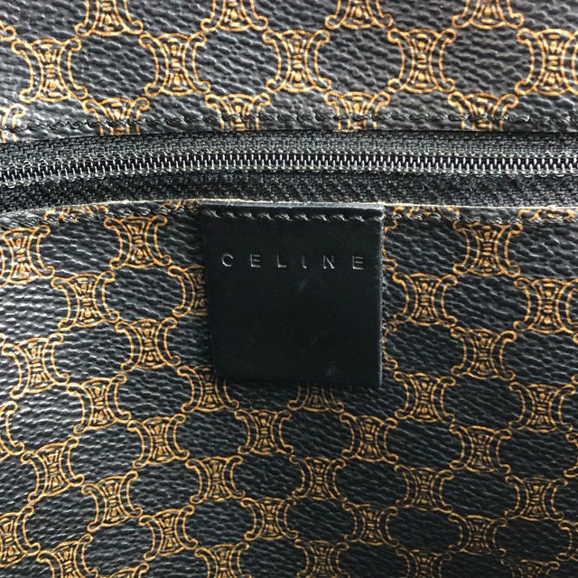 CELINE セリーヌ マカダム トートバッグ ブラック PVC vintage ヴィンテージ オールド dyyxs8