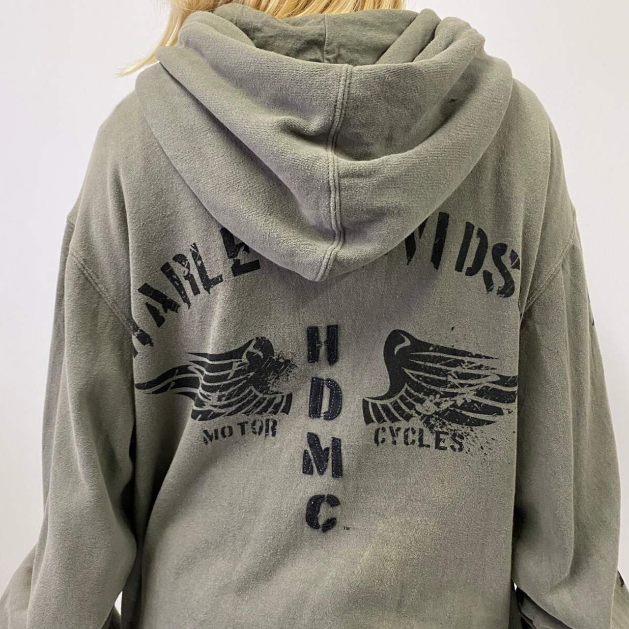 Harley-Davidson ハーレーダビッドソン 袖プリ バックプリント 