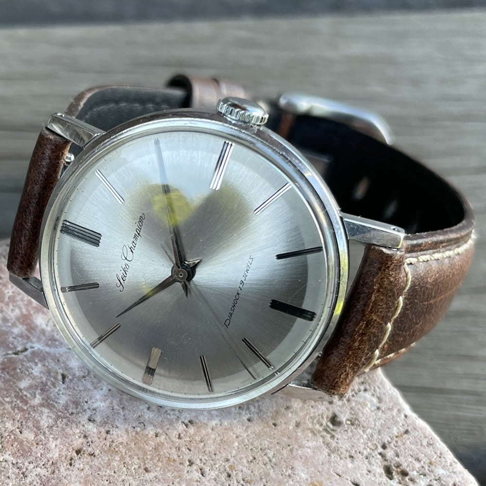 【美品】SEIKO/セイコー Championチャンピオン 17石 機械式 手巻き時計 精工舎亀戸工場 1962年 2月製造 アンティークウォッチ  腕時計