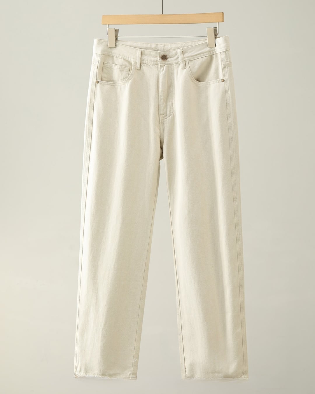 リラックスフィット コットンストレートパンツ A0178