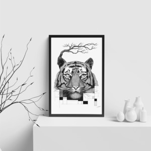 "Jongrk Jayawan"× "SLOW  TIGER" ✨スペシャルコラボ  タイガー絵画✨