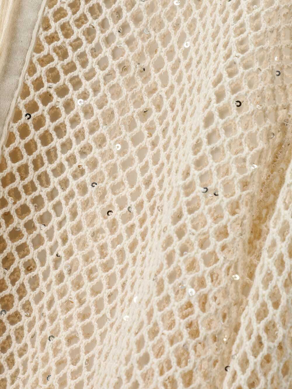 24SS】Midorikawa SEQUIN MESH SHIRTS (IVORY) MID24SS-CU02 | IAAAM