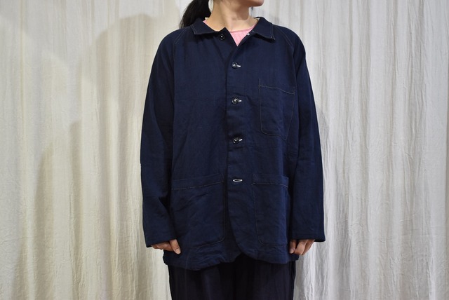 GUPTIHA　khadi cotton twill jacket　navy