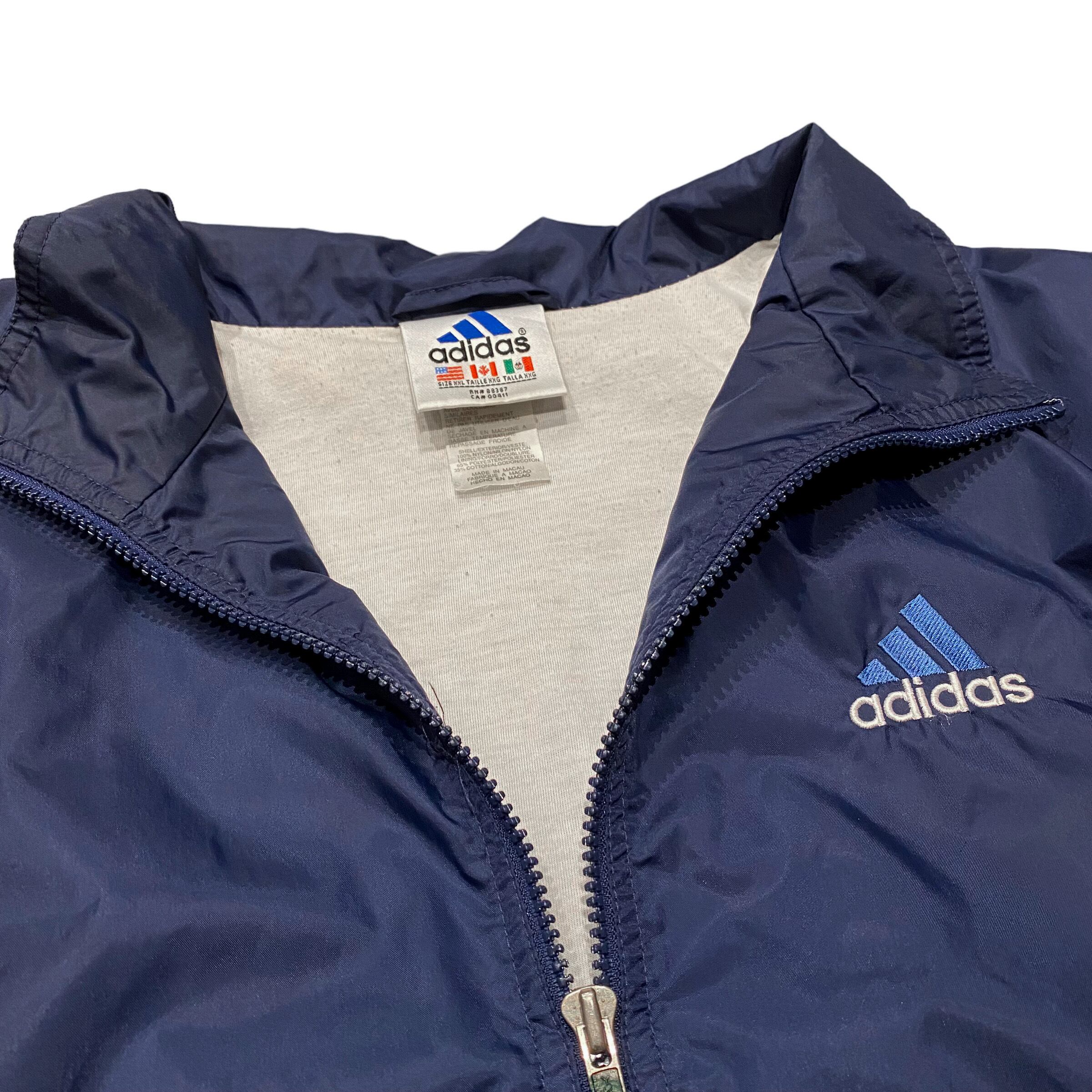 90's Adidas Nyron Jacket XXL / アディダス ナイロンジャケット 古着