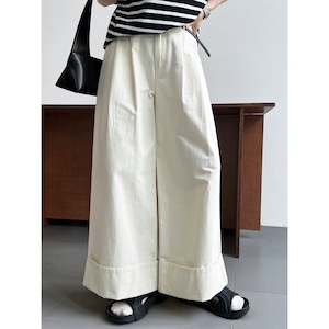 ウォッシュドロールアップワイドパンツ(2color) PT2284