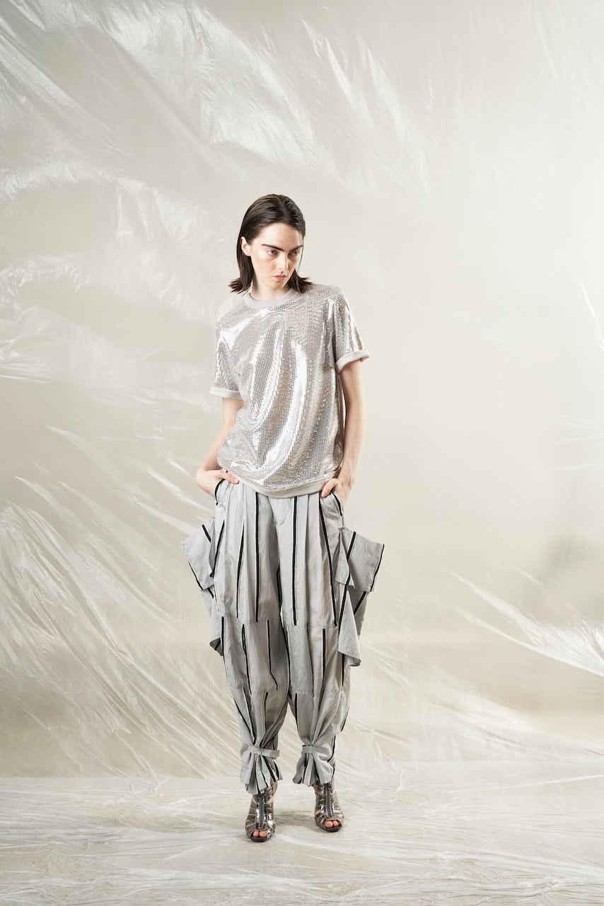 サンプル品 3Dストライプマルチポケットカーゴパンツ