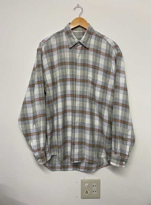 90sPrinciples Cotton Flannel Check Shirt/L