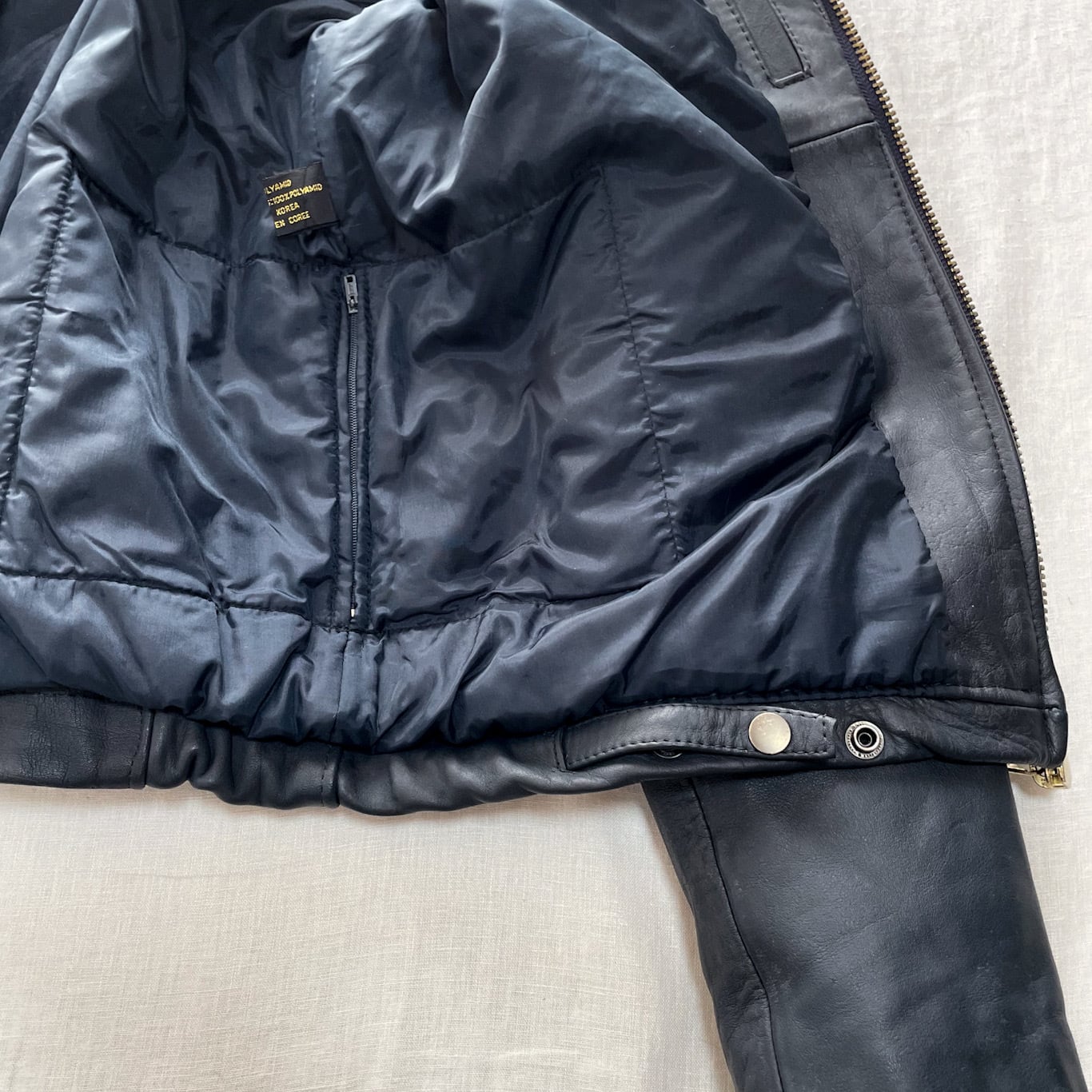 フランス軍 パイロット レザー フライトジャケット XL ネイビー フランス軍 パイロット レザー フライトジャケット XL ネイビー