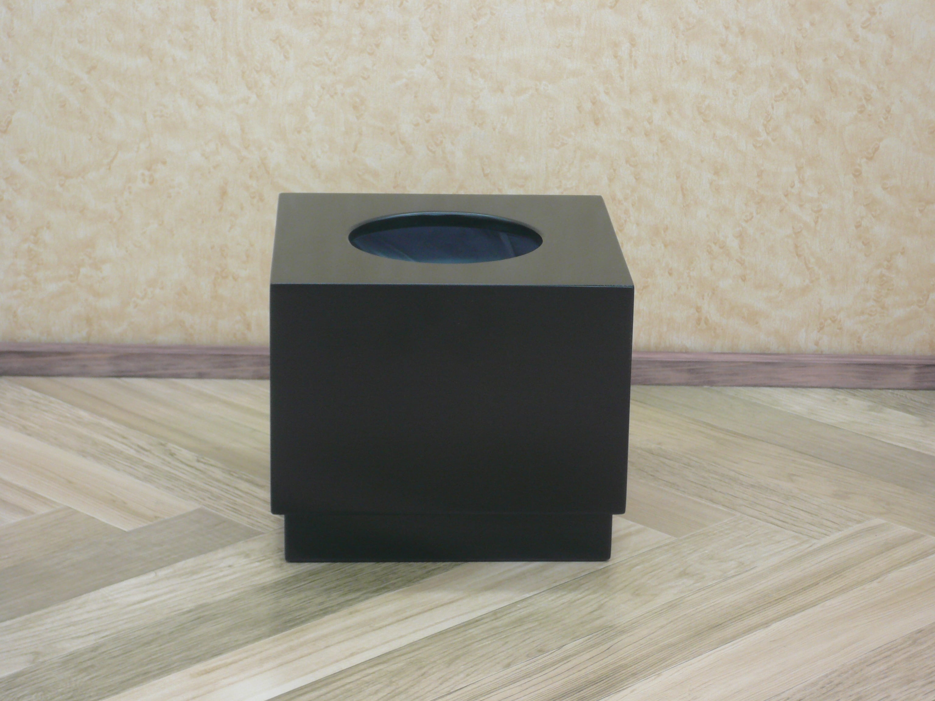 ダストボックス ゴミ箱 ミニ 小さい モダン 袋が見えな 木製 卓上 黒