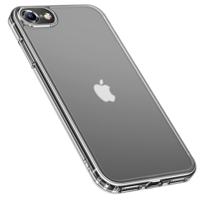 NIMASO iPhone SE3 / SE2 用 iPhone8/7 用 半透明 ケース バンパー PC背面 衝撃吸収 傷つき防止 マットタイプ