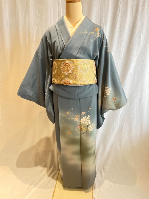 2206 高身長 一つ紋 作家物 訪問着 袷単品 Houmongi (lined kimono)