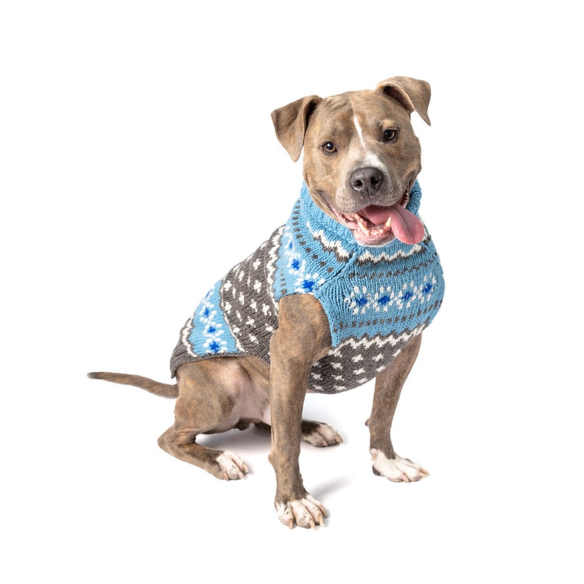 XSサイズ Chilly Dog Light Blue Fair Isle Dog Sweater チリードッグ