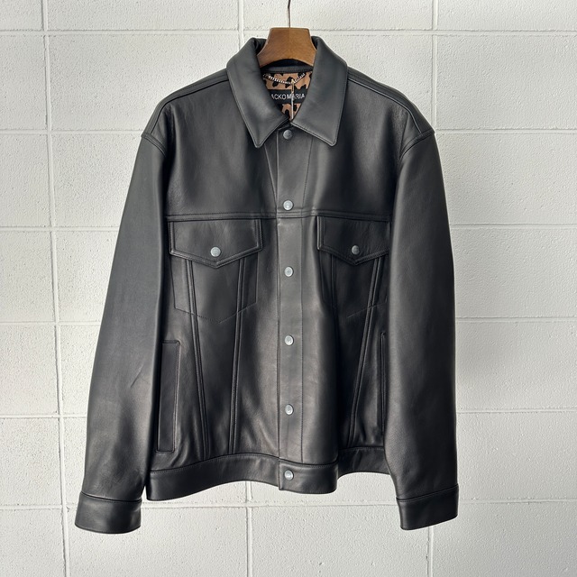 WACKOMARIA LEATHER TRUCKER JACKET