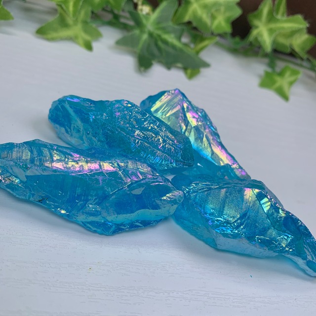 3.美しいブルー☆ラフカット☆アクアオーラクォーツ(100g)