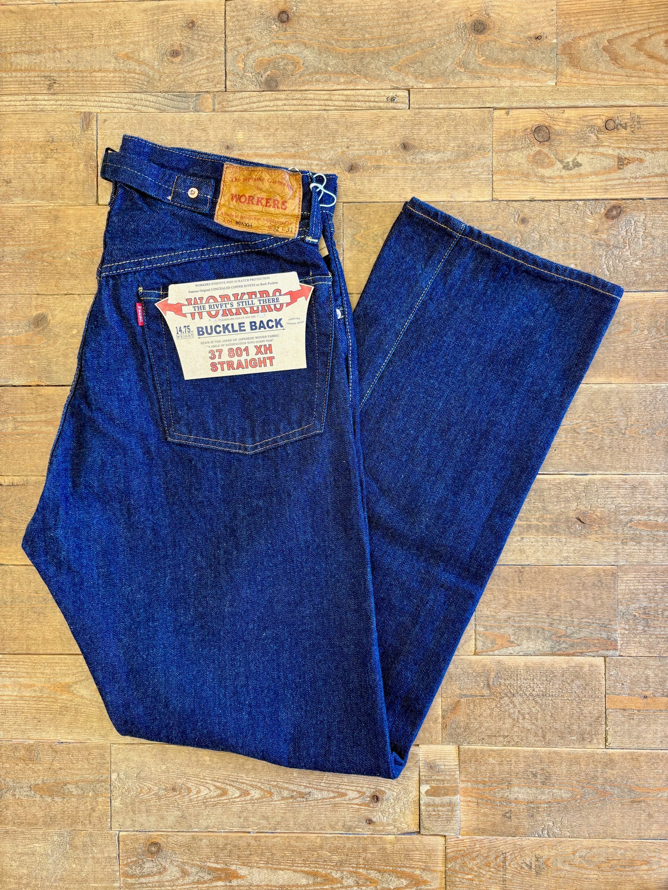 WORKERS(ワーカーズ)37 801XH, Buckle Back, Blue Selvedge