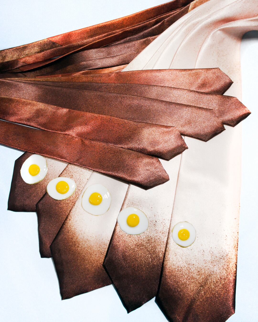 mushroomネクタイ【一点物】【個性派】【パンシリーズ】+ネクタイピンセット