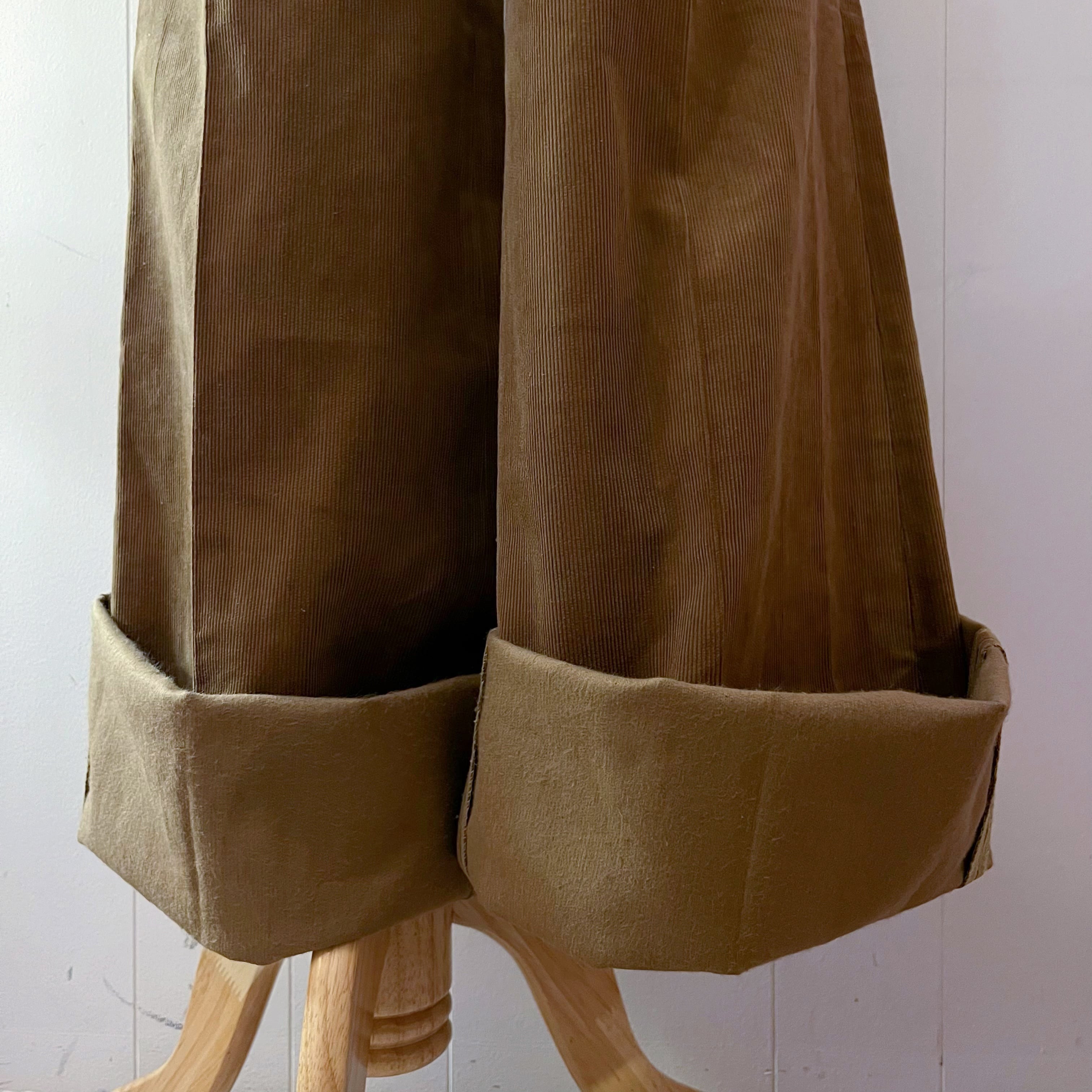brown corduroy wide pants