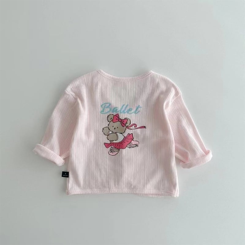くま耳カットカーディガン　半袖　ピンク モヘアタッチVネックカーディガン｜ニット｜CECIL McBEE(セシル