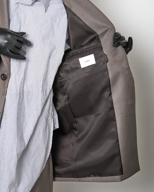 ssstein "EXTRA FINE WOOL OVERSIZED SINGLE BREAST LONG JACKET〔GREYGE〕"