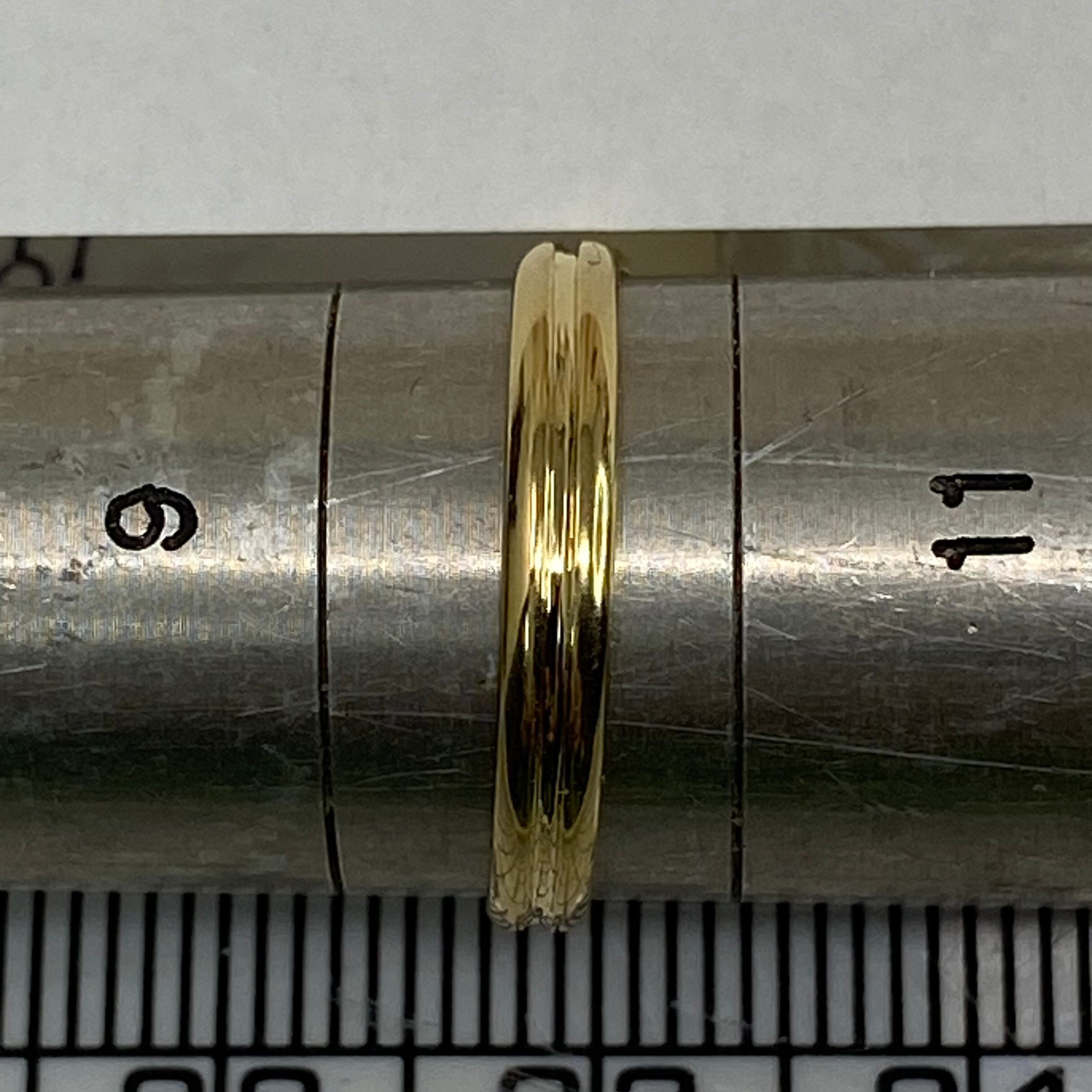 k18YG AU750 18金 イエローゴールド リング ミゾ入り ウェーブ